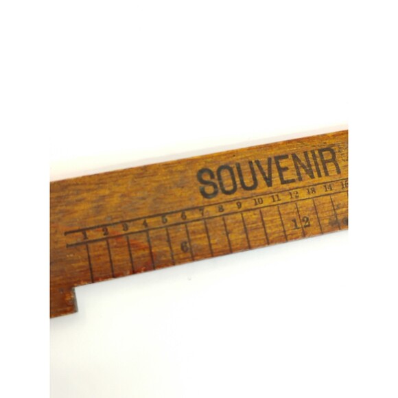 Ruler SOUVENIR G. P. O. JOB ROOM BOOTH, COLUMBIAN UNION FAIR 1899 Wooden Ruler - Picture 8 of 16